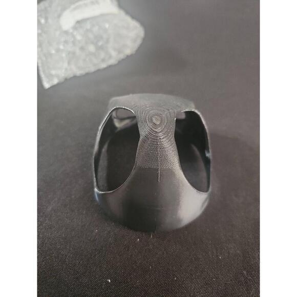 NWT 3D Print Large Cat Bat Mask Black High Impact Plastic - Picture 6 of 7